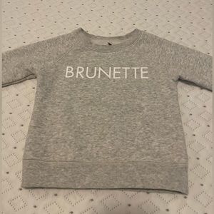 Brunette the Label Brunette Light Grey White Print Matching Mini 2/3T